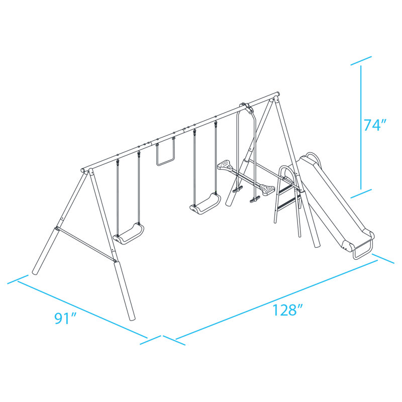 XDP Recreation Play All Day Swing Set & Reviews Wayfair
